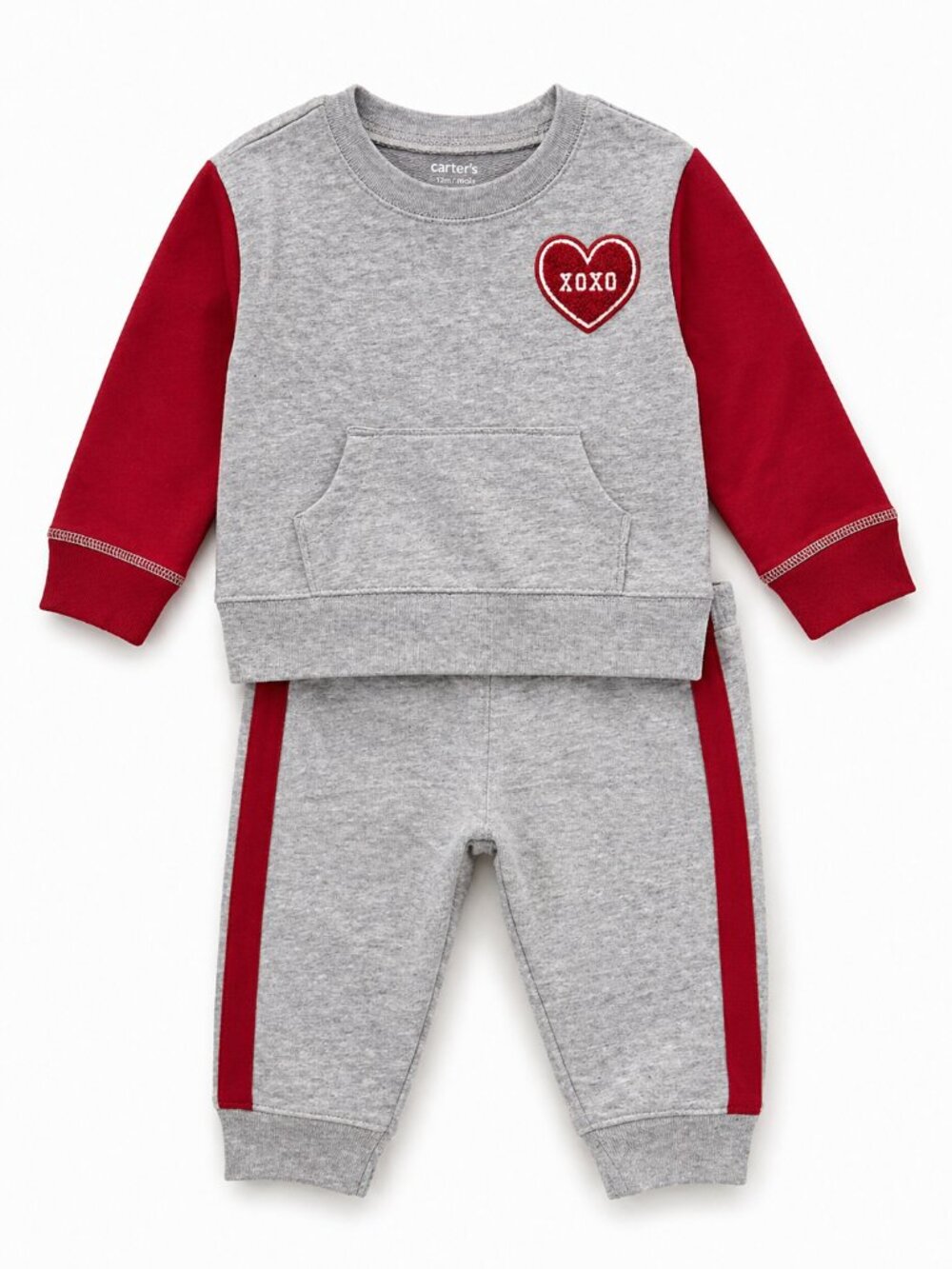 NWT Carter’s Valentine’s Day Baby Boy Outfit Size 9 Months 2 Piece XOXO Set